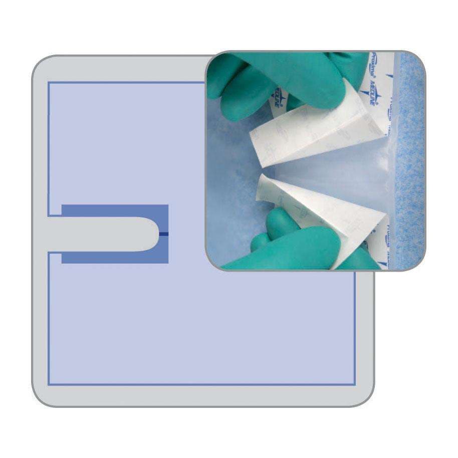 Medline Invisishield PolySurgical U-Drape, 48 x 52 Inch, Sterile - Box of 10 - Image 1