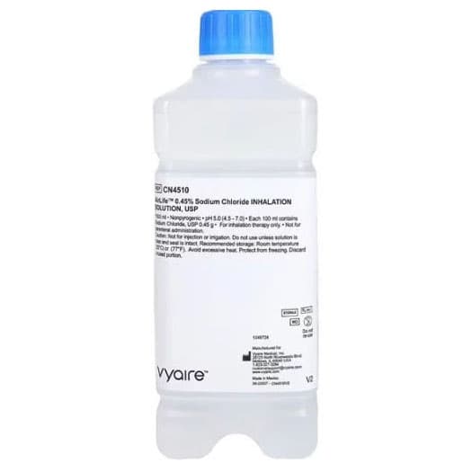 CareFusion 0.45% USP Sodium Chloride Nebulizer Replacement Water, 1000mL Bottle - Case of 12 - Image 1