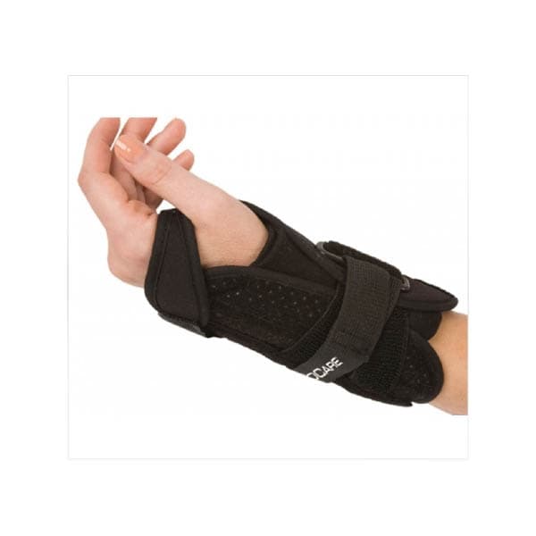 ProCare Quick-Fit Wrist Brace Black Hook and Loop Strap Closure 7-1/2 Inch Length, One Size, Right Hand - Each - Image 1