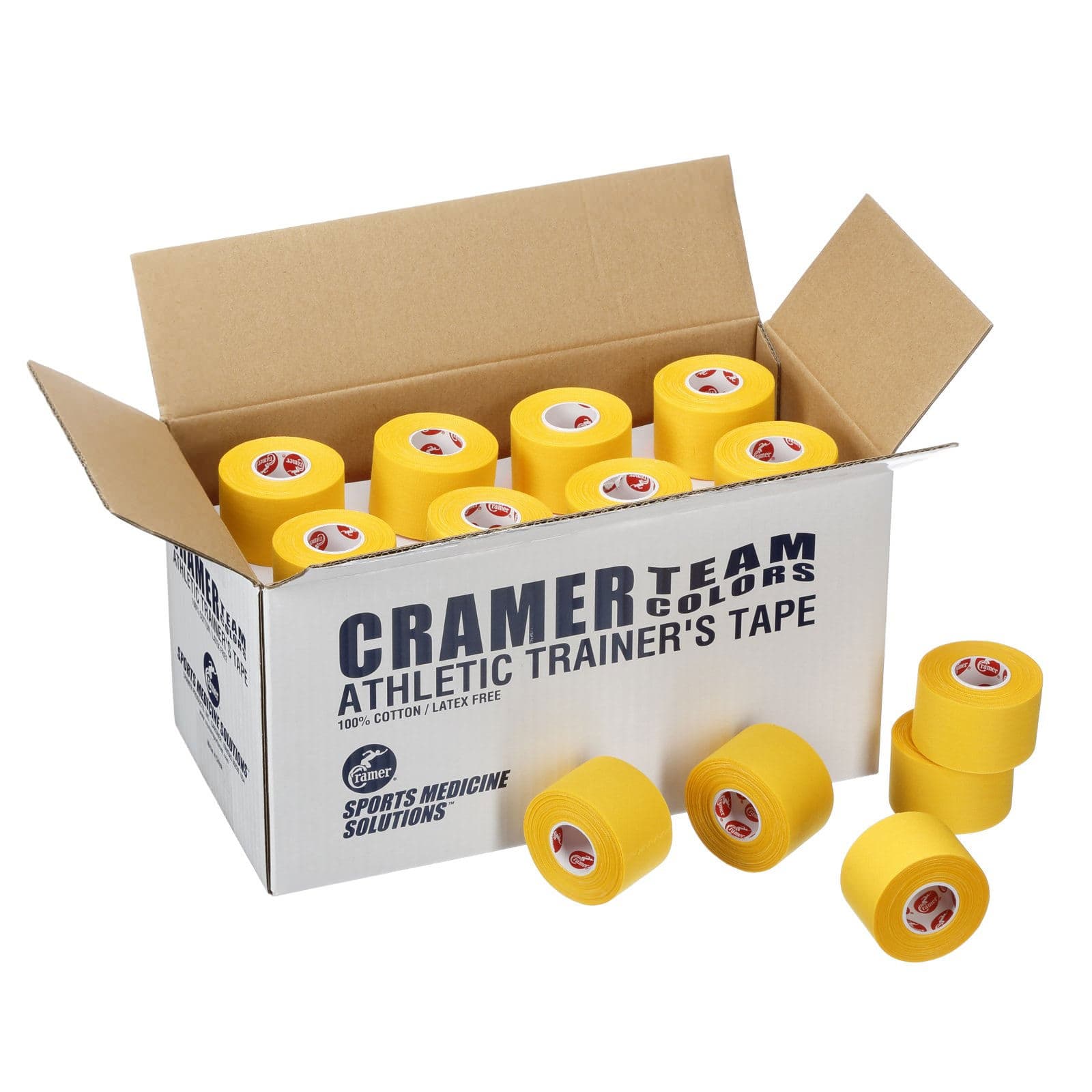 Cramer 750 Athletic Tape, 1.5 Inch x 10 yard, Gold - Case of 32 - Image 1