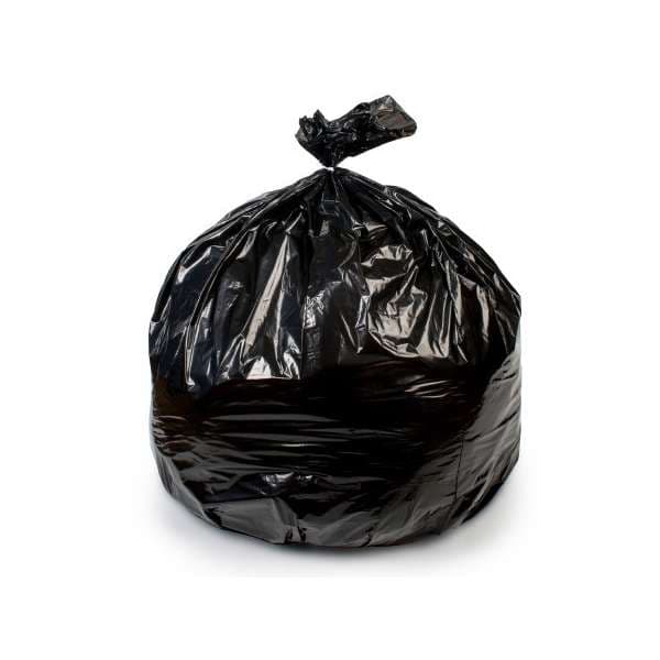 Colonial Bag Trash Bag X-Seal Bottom 60 Gal, Black, 1.35 mil, 2X-Heavy Duty, 38 x 58 Inch - Case of 100 - Image 1