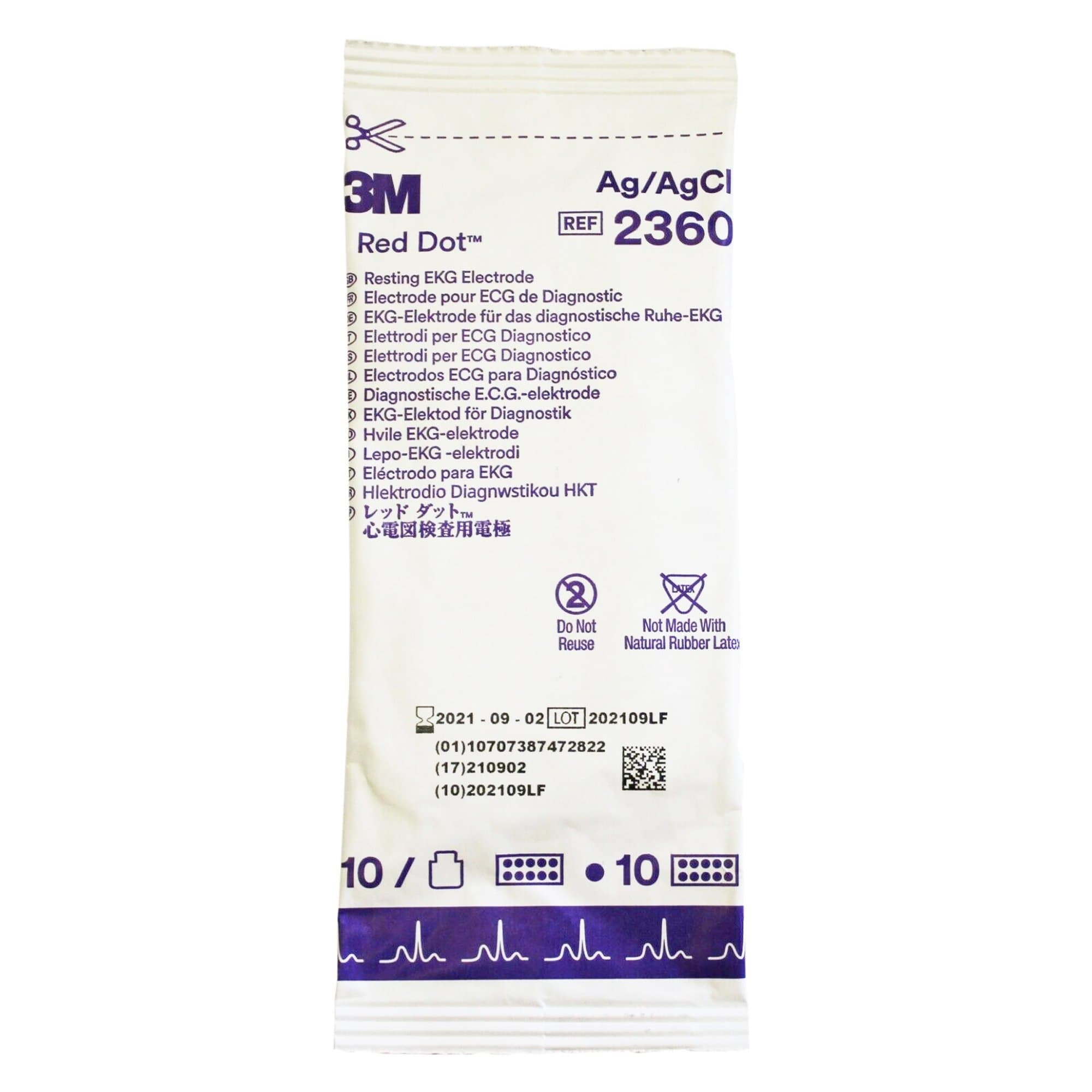 3M Red Dot ECG Resting Electrode, Tab Connector - Image 2