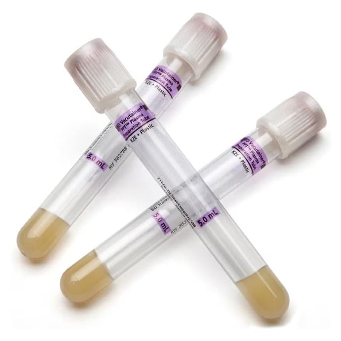 BD Vacutainer PPT Venous Blood Collection Tube K2 EDTA-Separator Gel, 13 x 100 mm, 5 mL - Case of 1000 - Image 1