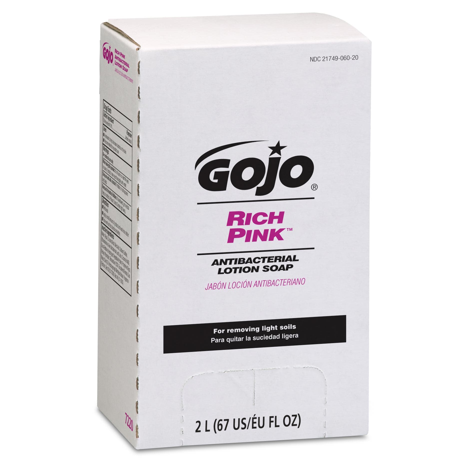 GOJO Rich Pink Antibacterial Soap Pink Lotion, 2,000 ml - Case of 4