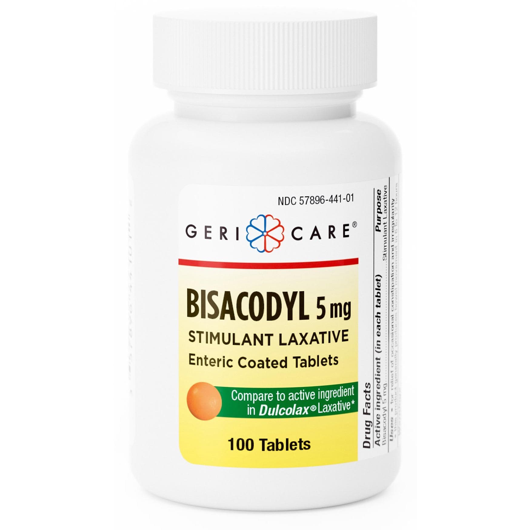 Geri-Care Bisacodyl Laxative Tablet, 5 mg