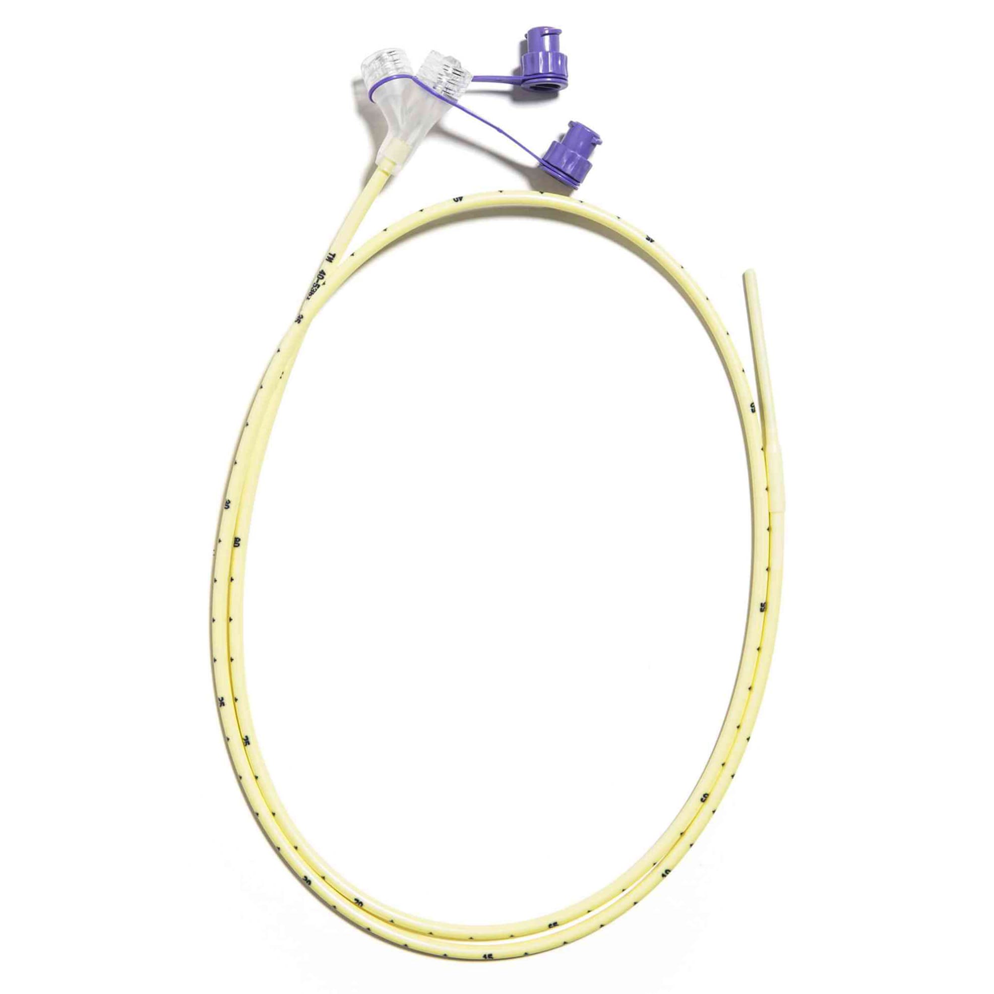Corflo Ultra-Lite Enfit Nasogastric Feeding Tube with Anti-IV connector, Non-Weighted, 6 Fr, 22" - Each - Image 1