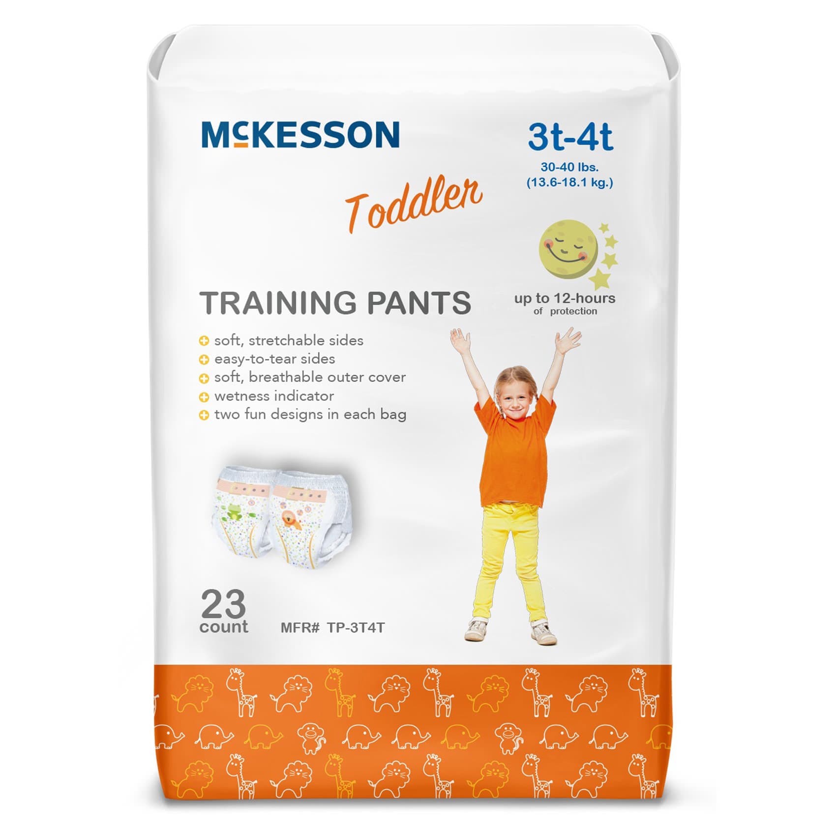 Mckesson Toddler Training Pants, 3T to 4T - Bag of 23 - Image 1