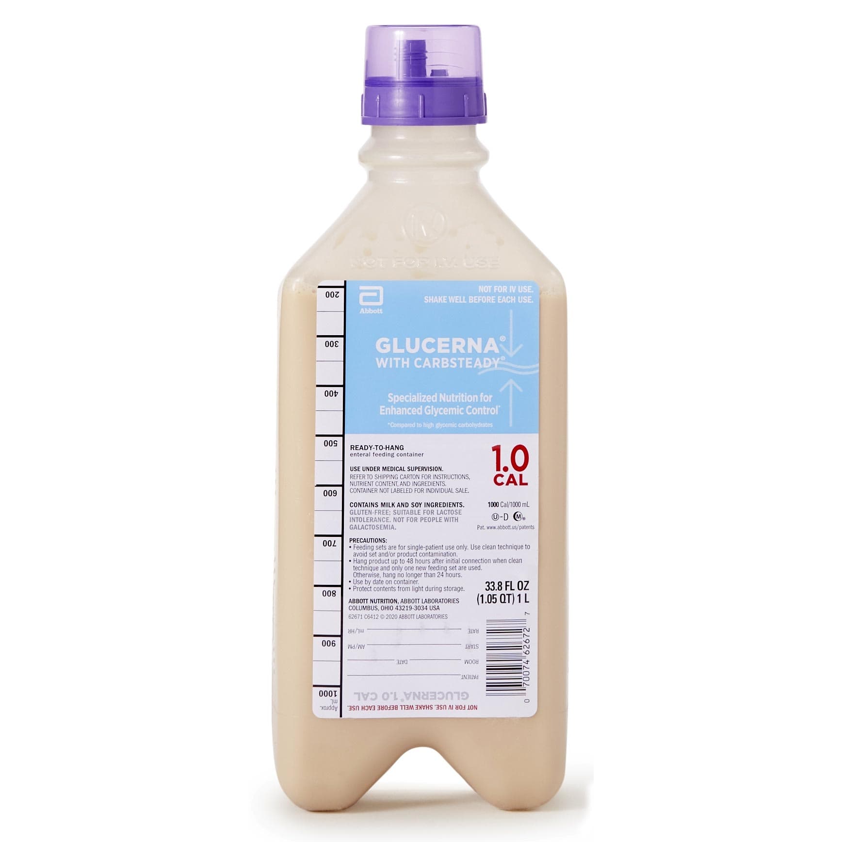 Glucerna 1.0 Cal RTH Nutritional Supplement with Fiber, 1000mL - Image 1