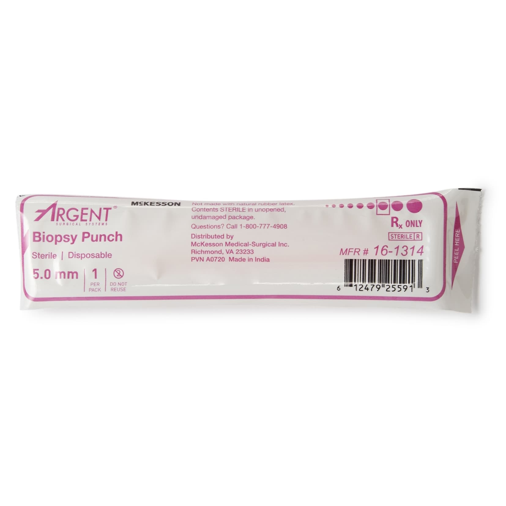 McKesson Argent Biopsy Punch, Dermal, 5 mm - Each - Image 1