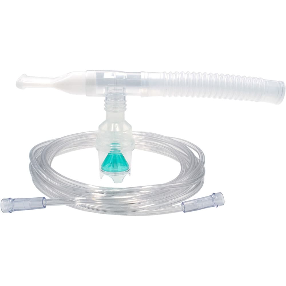 Salter Labs Nebulizer with Anti-Drool T-Piece, Mouthpiece, 6" Reservoir and 7 Ft Tubing - Case of 50 - Image 1