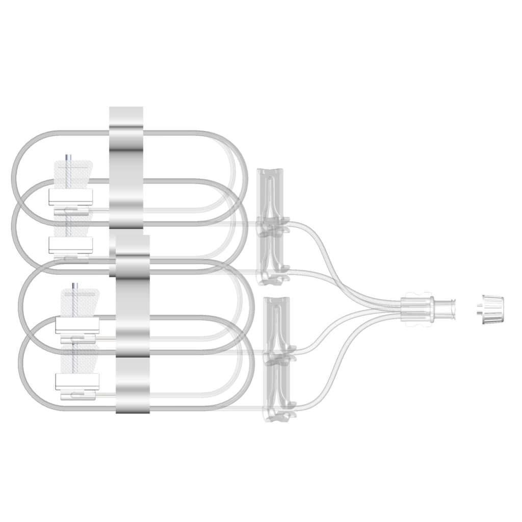 Sub-Q Subcutaneous Infusion Set with Winged Hub, 27 Gauge x 4, 6 mm, 0.8 mL, 36 Inch - Box of 10 - Image 1
