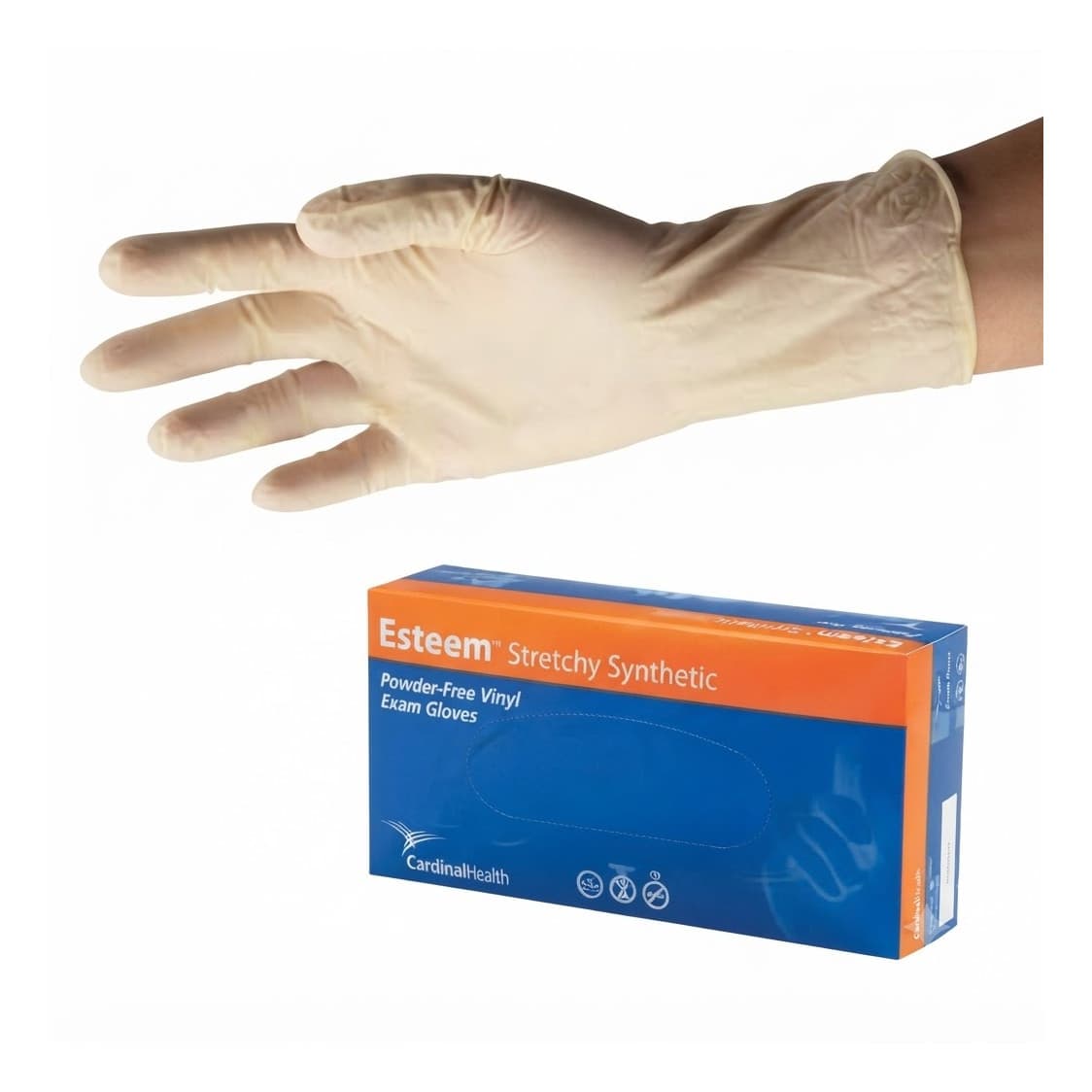 Cardinal Esteem Stretch Vinyl Exam Gloves
