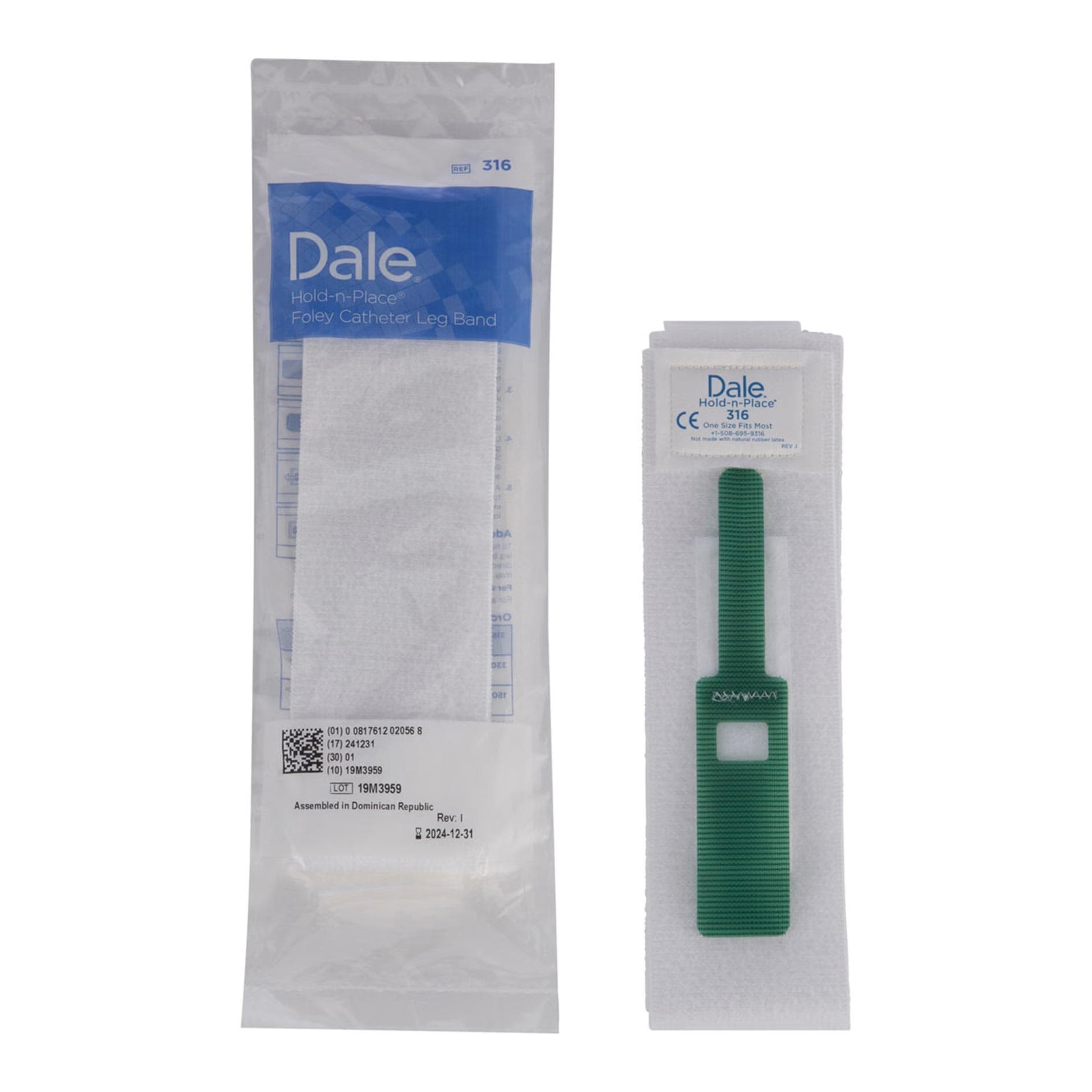 Dale Hold-N-Place Leg Band Foley Catheter Tube Holder, 2" Wide - Each - Image 1
