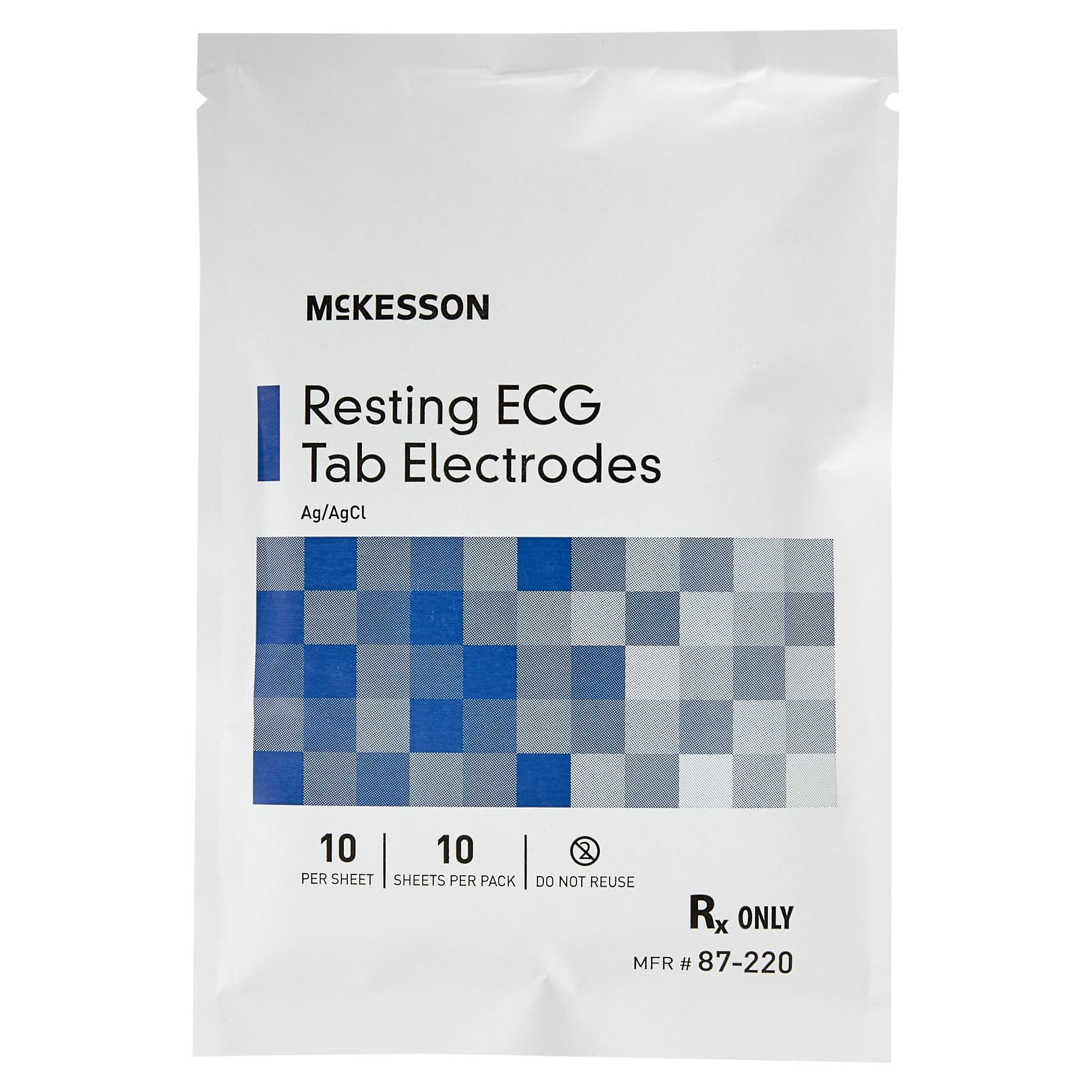 McKesson Resting ECG Tab Electrodes, Ag/AgCl Rectangle - Image 2