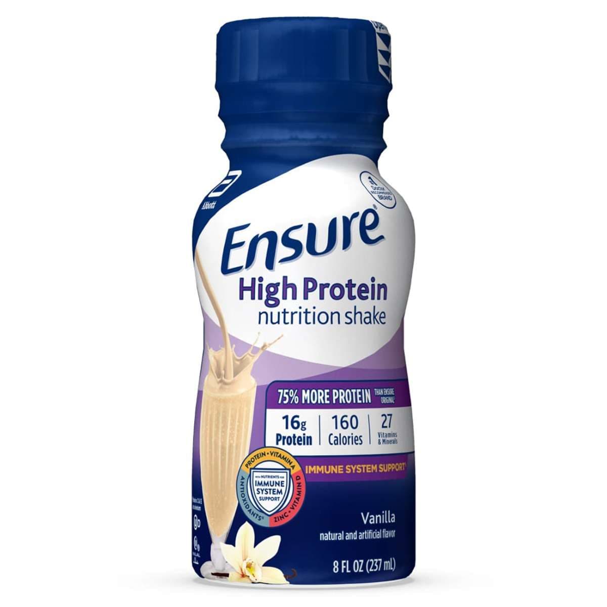 Ensure High Protein Nutritional Shake, Vanilla, 8 oz - Package of 6 - Image 1