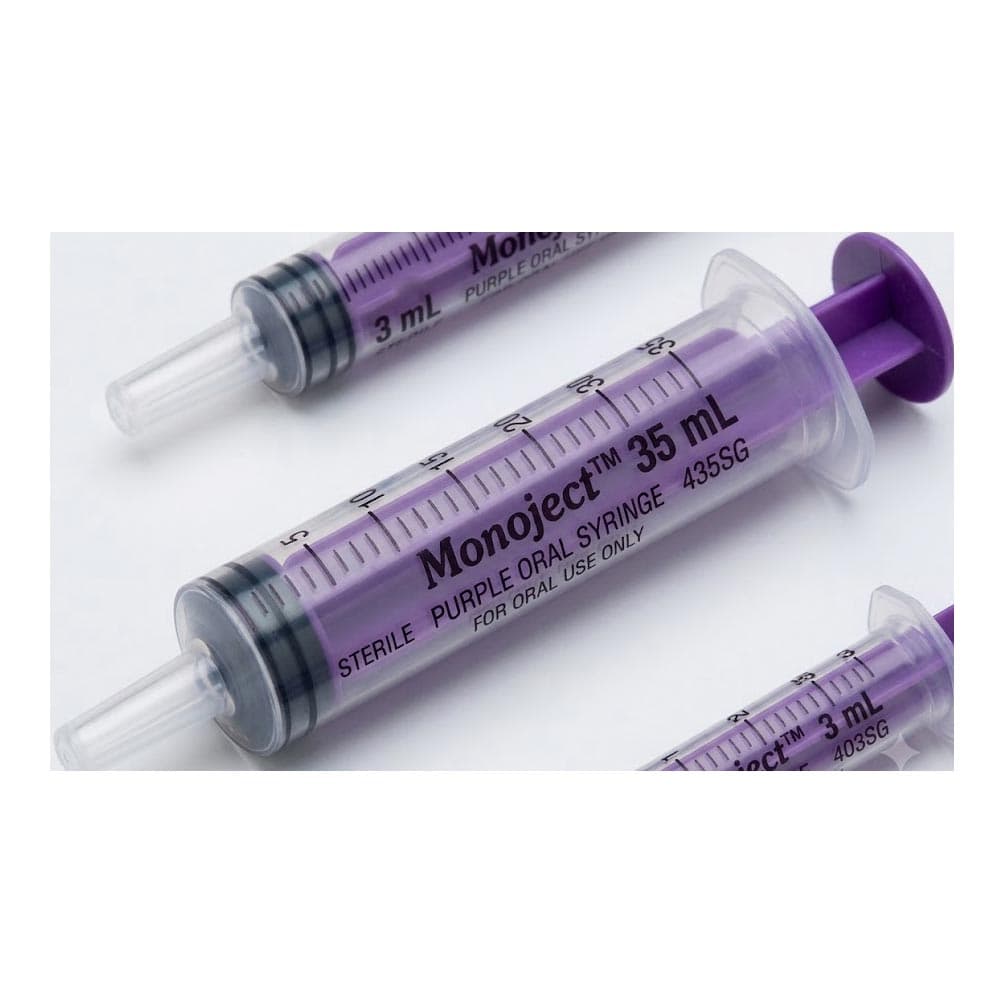 Monoject Oral Syringe with Standard Tip, 35 mL - Box of 40 - Image 1