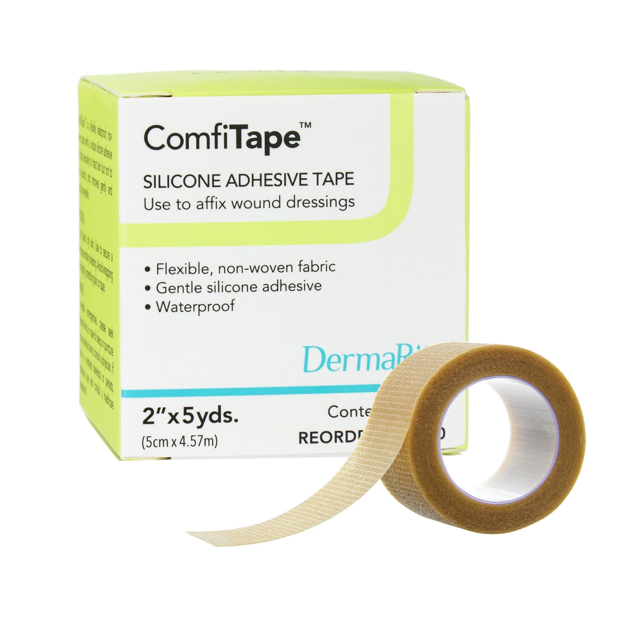 ComFitape Waterproof Silicone Adhesive Medical Tape, 2 Inch x 5 Yard - Each