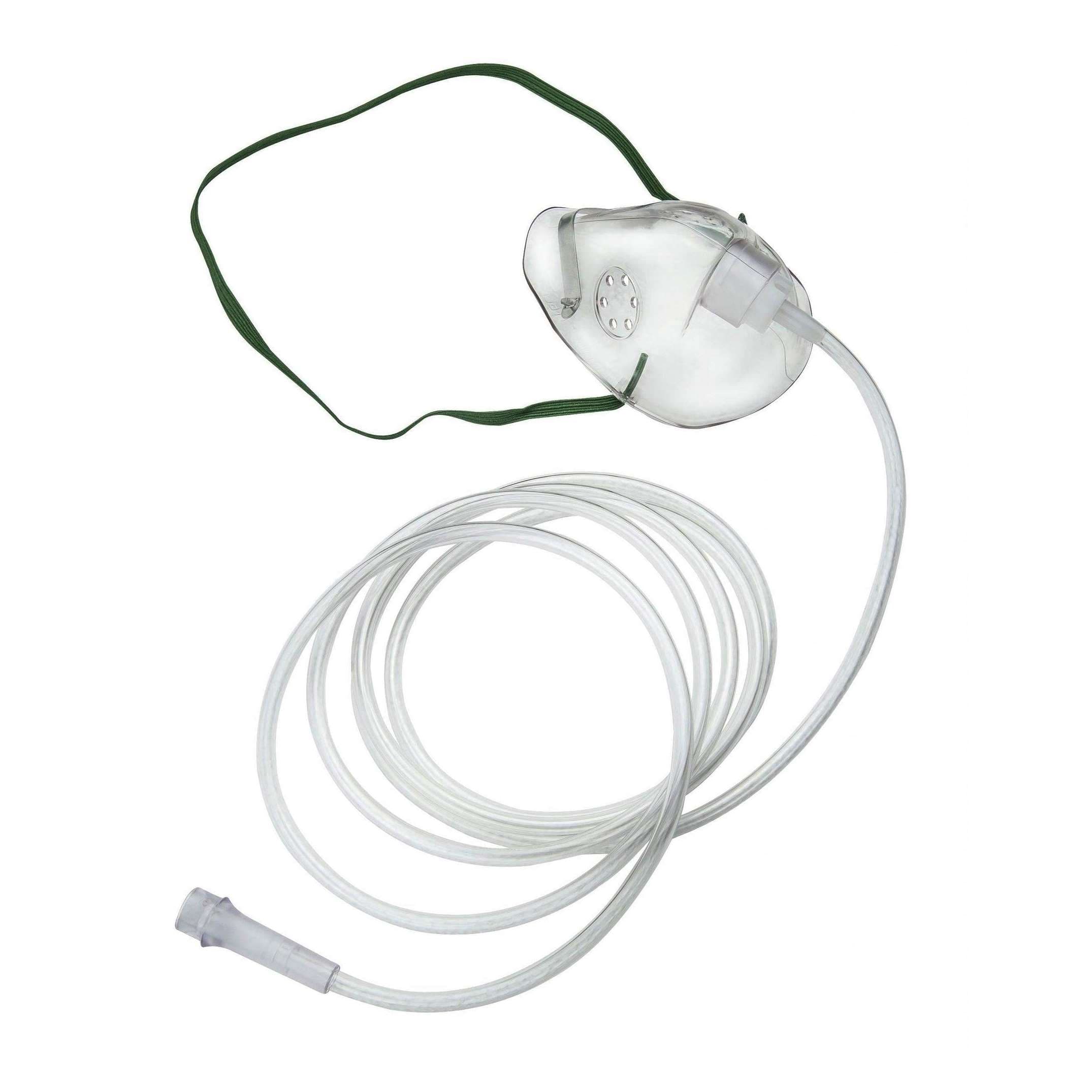 Airlife Adult Under The Chin Style Medium Concentration Oxygen Mask with 7 Foot Tubing - Case of 50 - Image 1