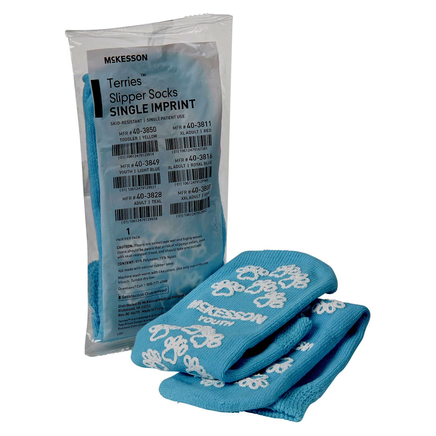 McKesson Terries Slipper Socks Single Imprint - Image 1