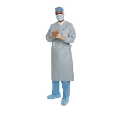 Aero Chrome Surgical Gown with Towel Full, Silver, Extra Large-Extra Long - Case of 30 - Image 1