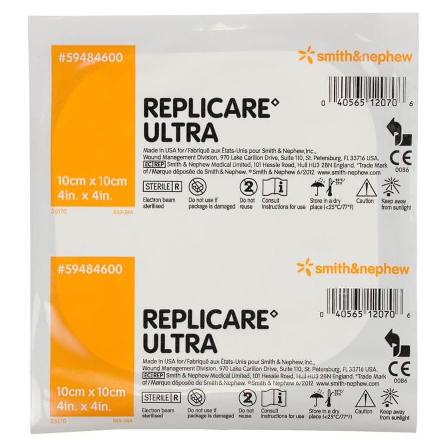 Replicare Ultra Advanced Hydrocolloid Dressing, 4 x 4 Inch - Box of 5 - Image 1