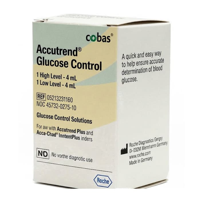 Accutrend Glucose Control Solution, High-Low Level, 4 ml - Box of 2 - Image 1