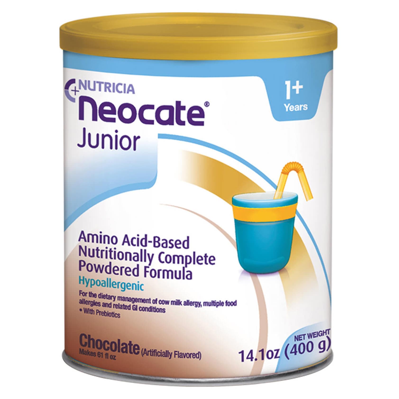 Neocate Junior Nutritionally Complete Hypoallergenic Formula, Chocolate, 14.1 oz - Each - Image 1