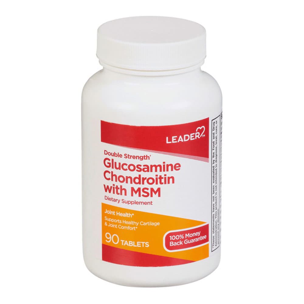 Leader Double Strength Glucosamine Chondroitin With MSM Tablets - Bottle of 90 - Image 1