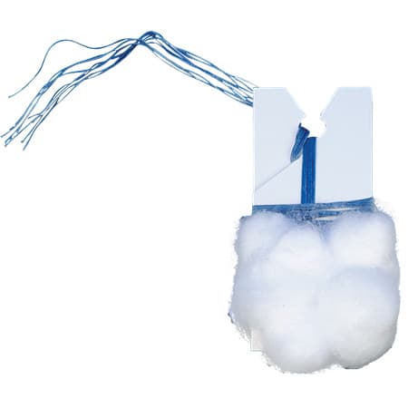 DeRoyal Double-Strung Cotton Balls, Extra Small, 3/8 Inch - Case of 250 - Image 1