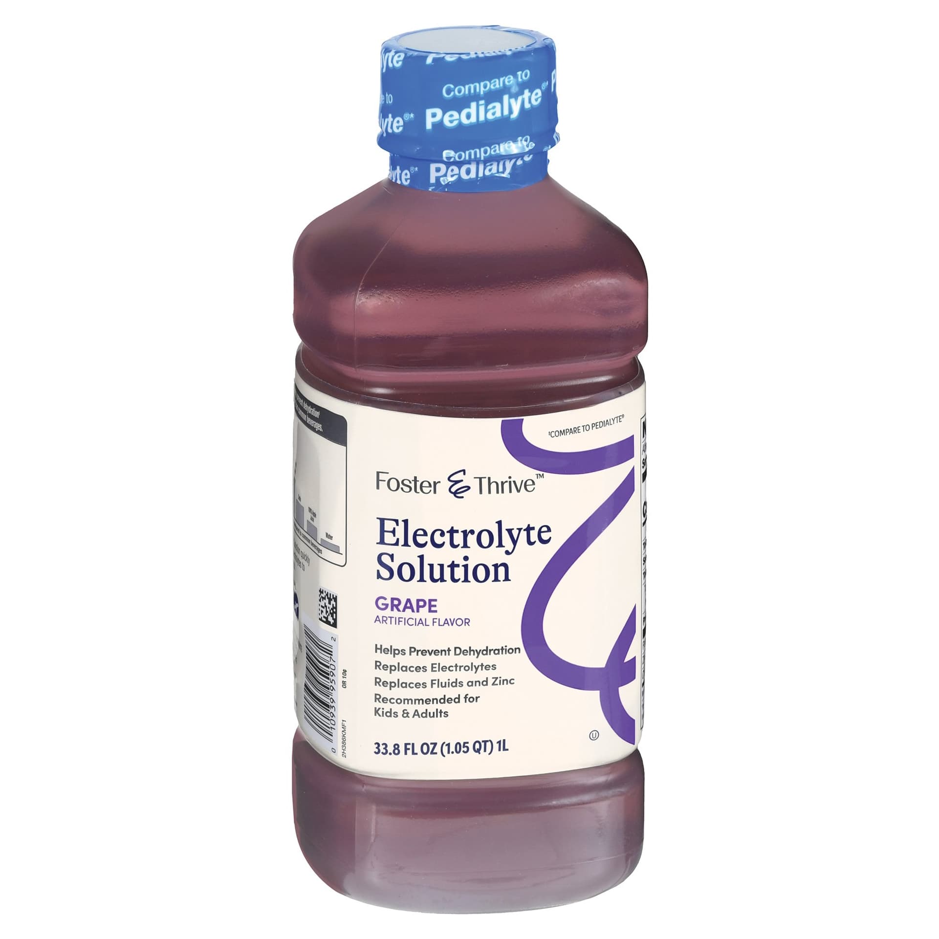 Foster & Thrive Oral Electrolyte Solution, Grape, 33.8 oz - Each - Image 1