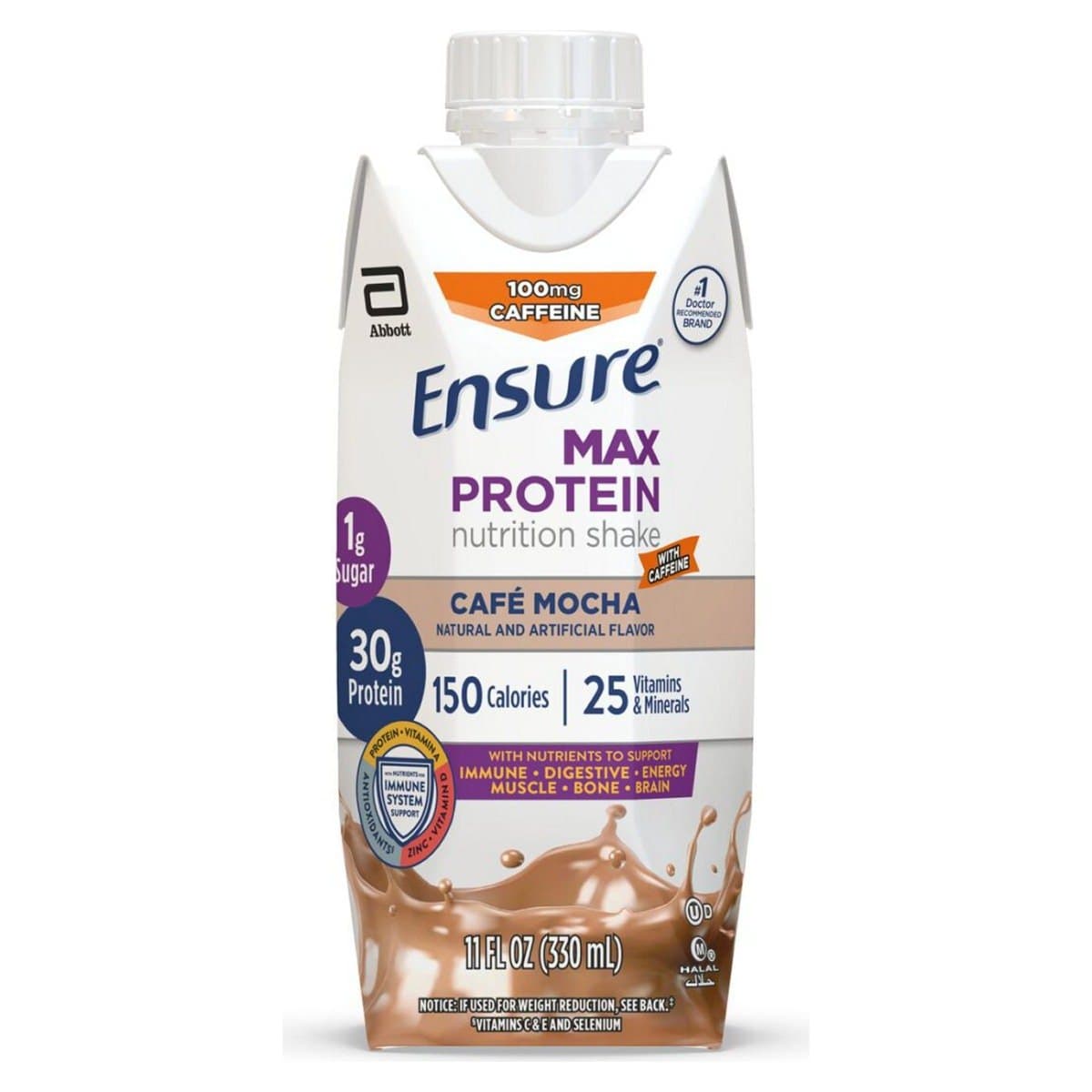 Ensure Max Protein Nutritional Shake, Cafe Mocha, 11 oz - Each - Image 1