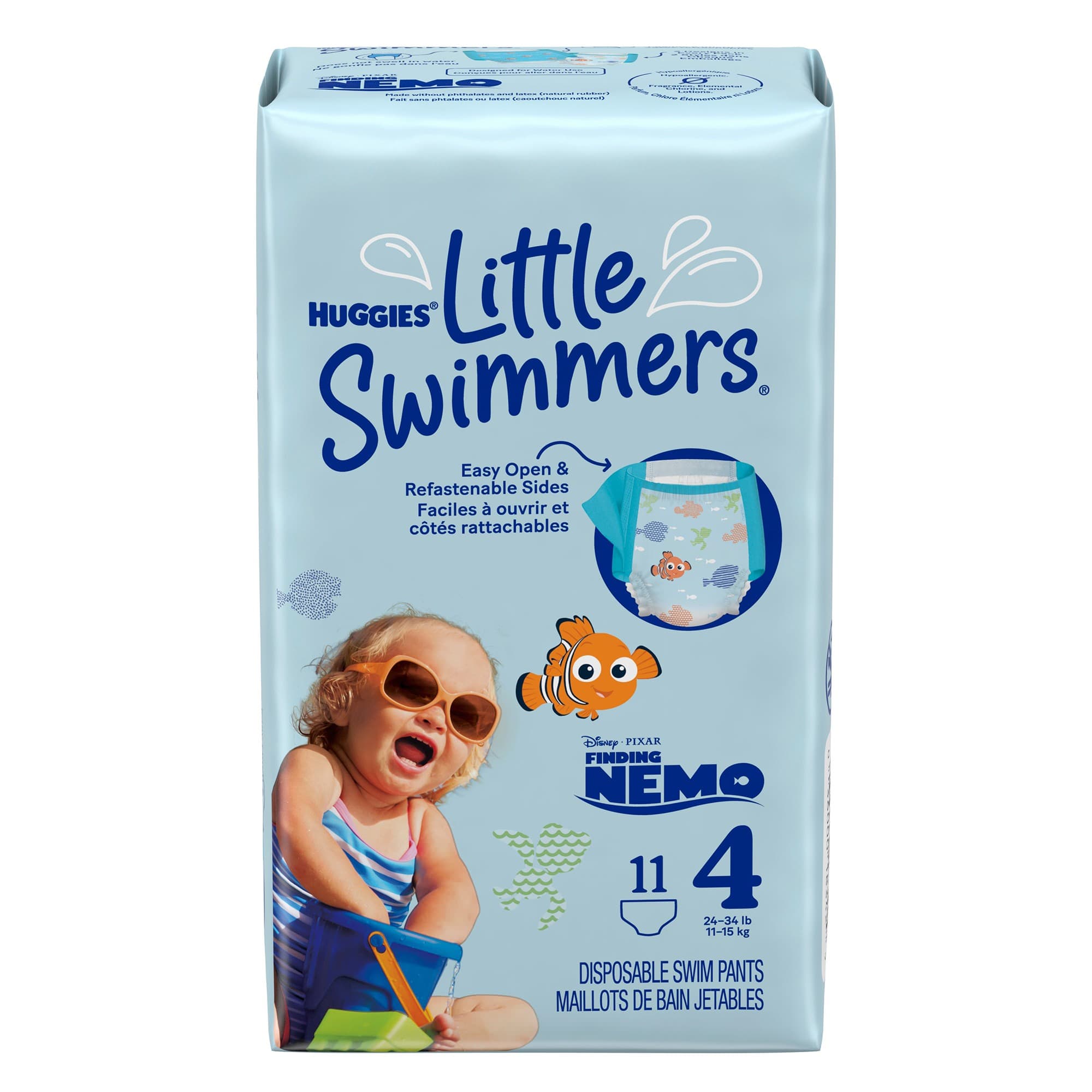 Huggies Little Swimmers Disposable Swim Pants, Size 4 - Case of 88 - Image 1