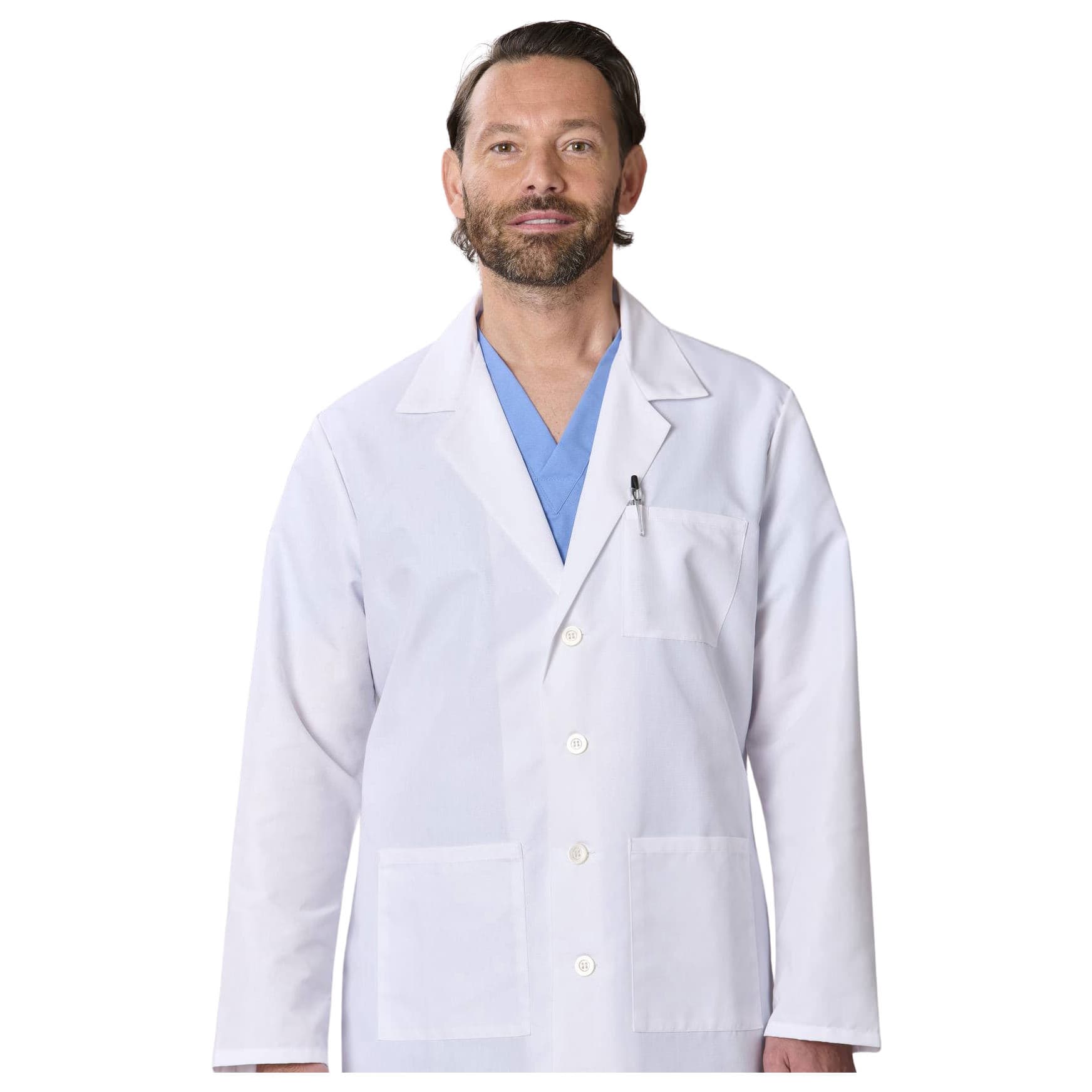 Medline Propel Men's 4-Pocket Staff-Length Lab Coat - Image 2