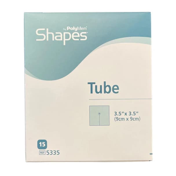 Polymem Shapes Tube Foam Dressing, 3.5 x 3.5 Inch - Box of 15 - Image 1