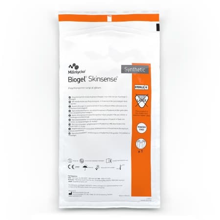 Biogel Skinsense Surgical Glove Ivory Neutral Beaded Cuff Standard, 11.2 Inch, Size 6 - Box of 50 - Image 1