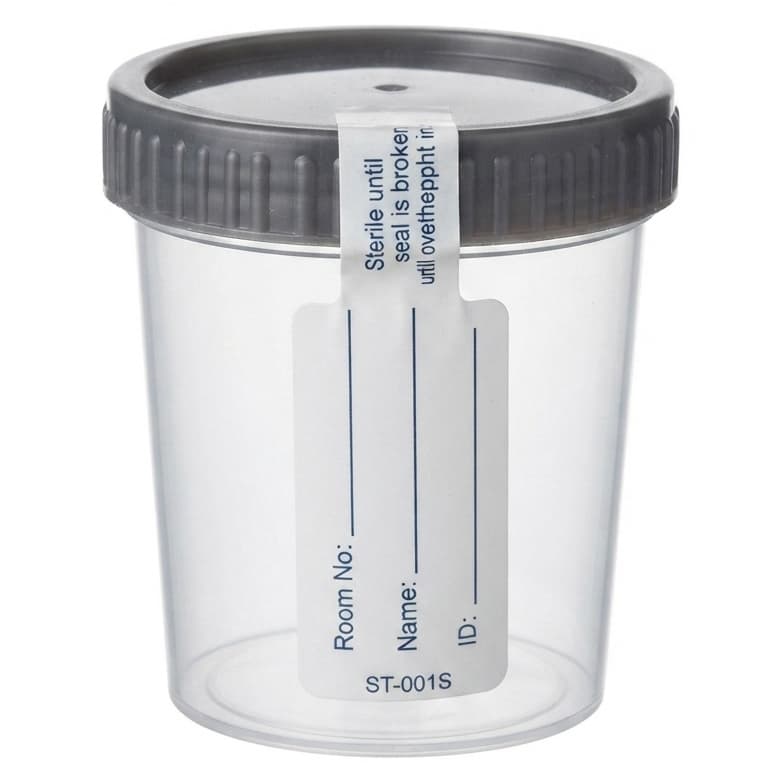 Gent-L-Kare Plain Specimen Container, Sterile Inside Only - Case of 100 - Image 1