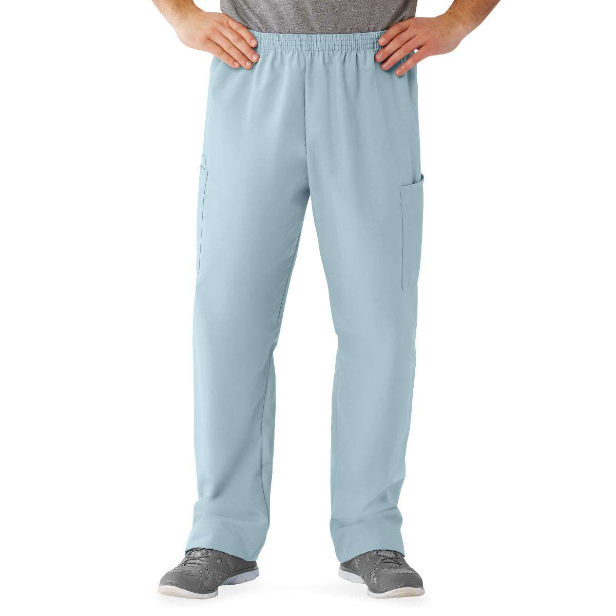 Angelstat Unisex Cargo Scrub Pants With Elastic Waist, Misty Green, Small - Image 1