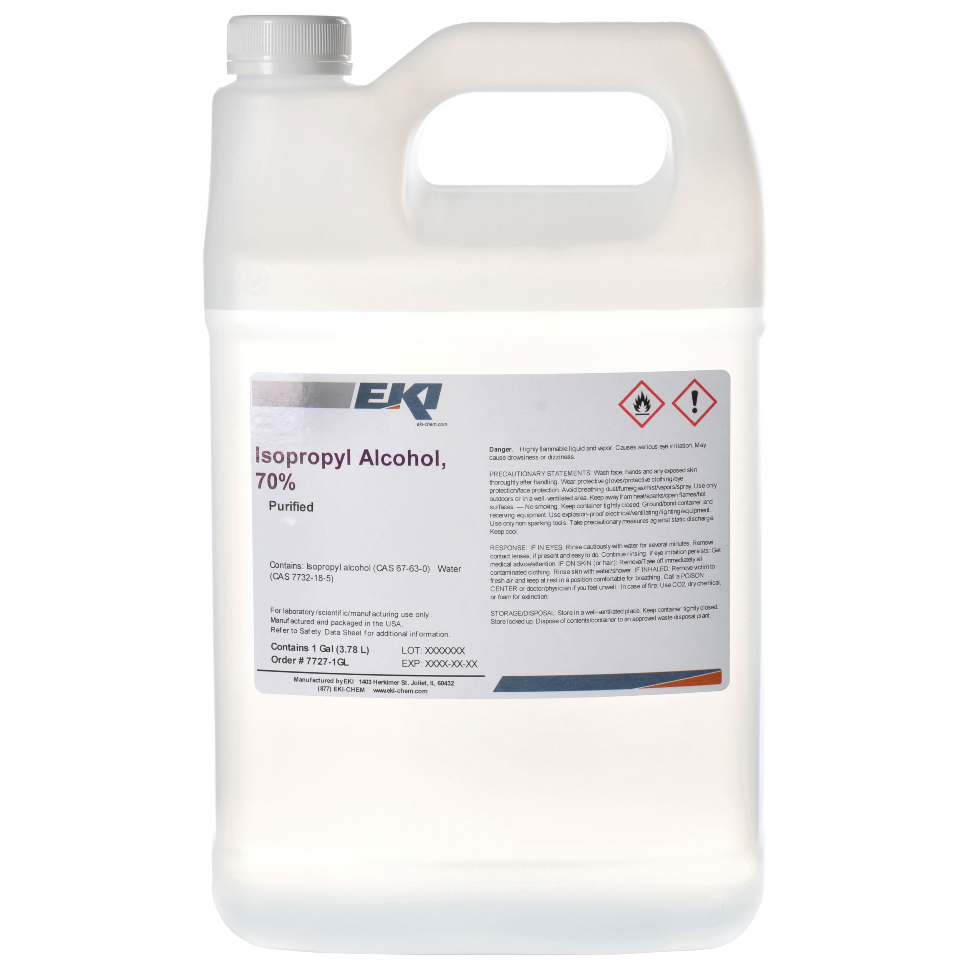 Chemistry Reagent Isopropanol Purified, 70 %, 1 Gallon - Image 1
