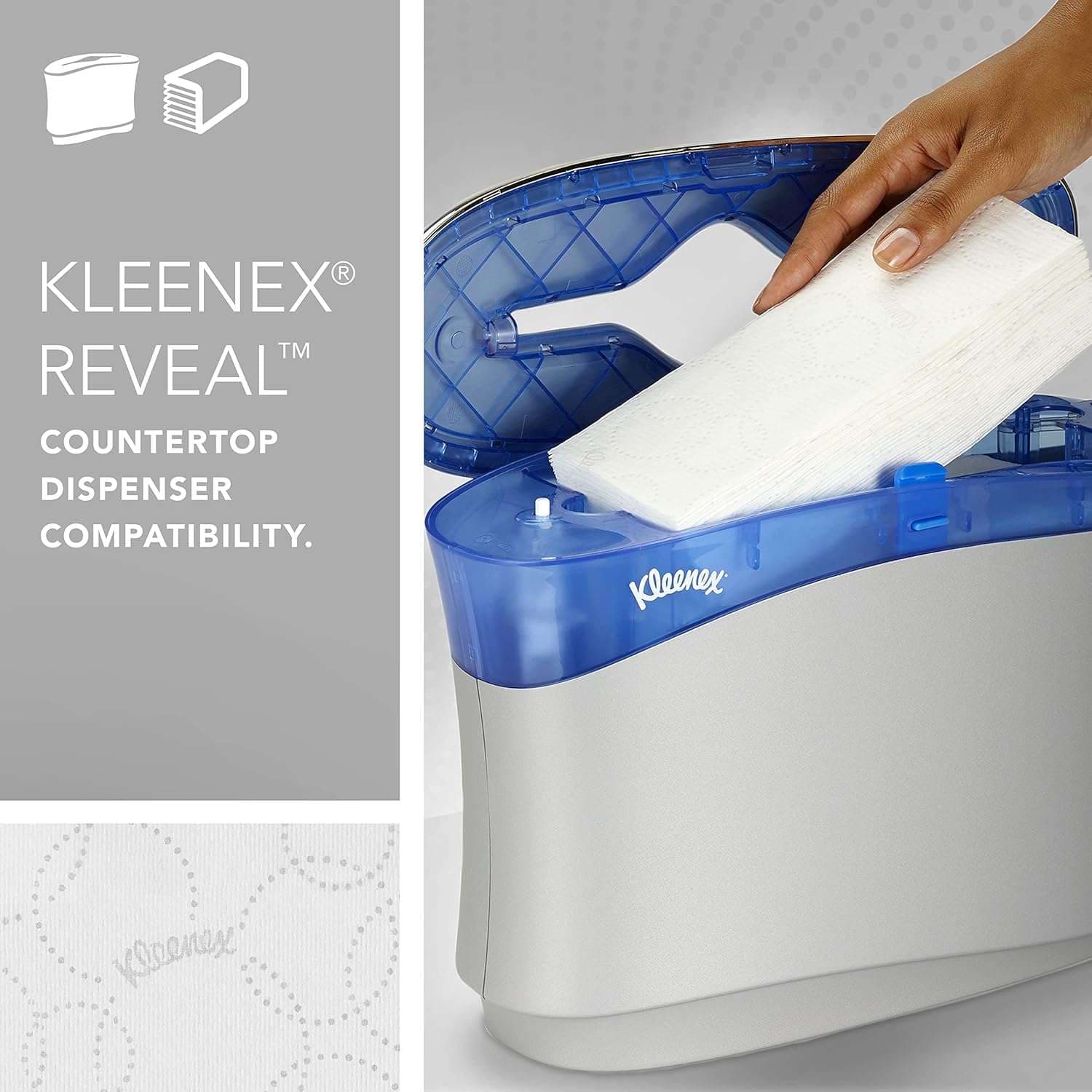 Kleenex Ultra Multi-Fold Hand Towels For Kleenex Reveal Countertop System Dispenser, White - Image 2