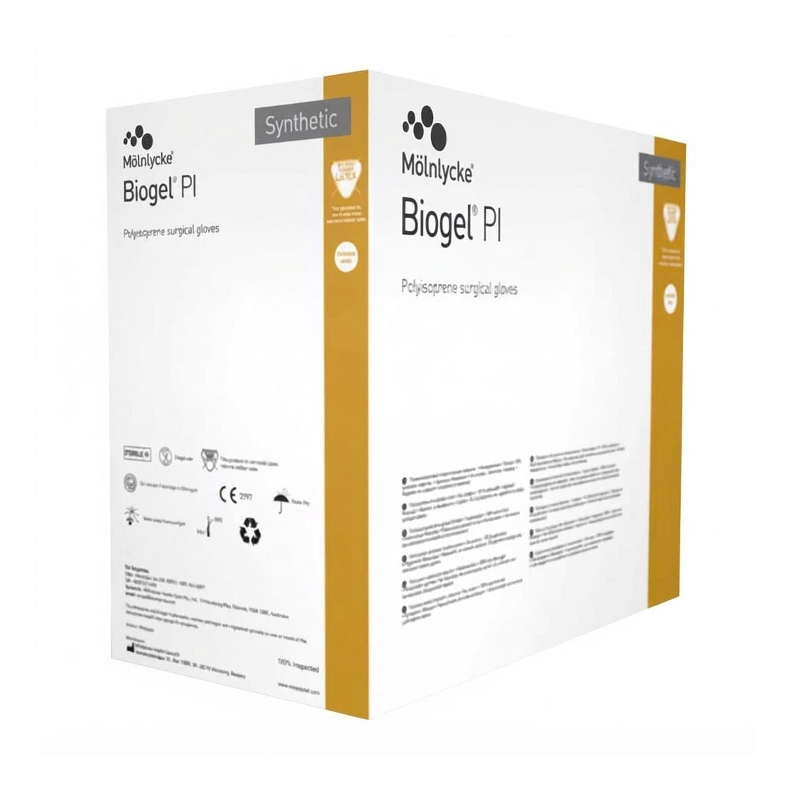 Molnlycke Biogel PI Polyisoprene Surgical Gloves, Ivory, Size 6.5 - Box of 50 - Image 1