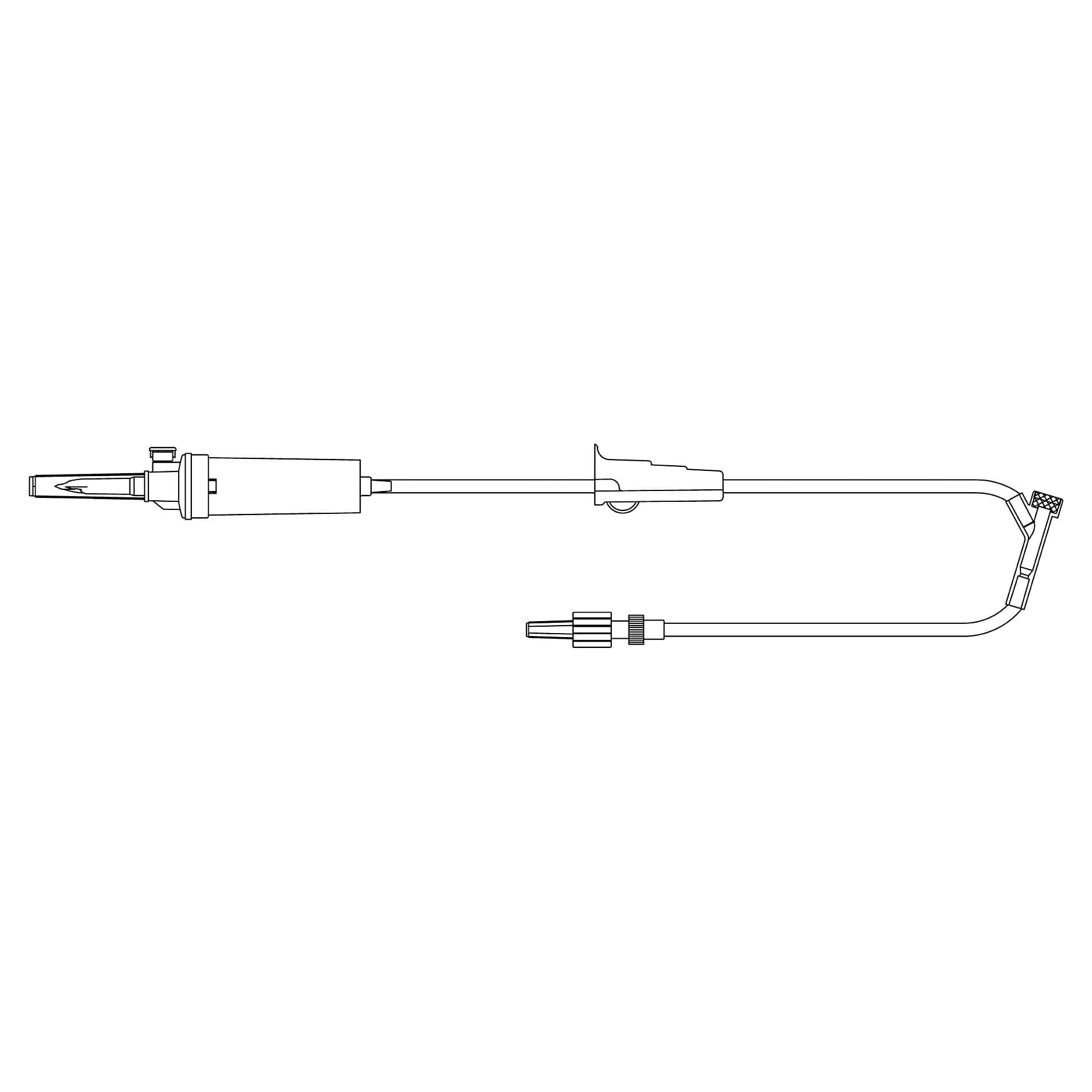 MedStream Gravity Primary IV Administration Set with Injection Y-Port, 103 Inch Tubing, 30.36 mL - Box of 50 - Image 1