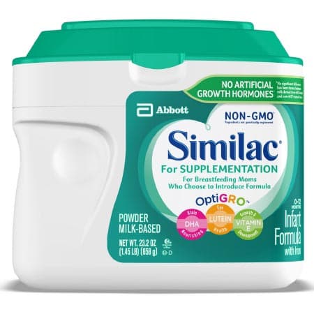 Similac For Supplementation Non-GMO Infant Formula with OPTIGRO, 1.45 lbs - Case of 4 - Image 1