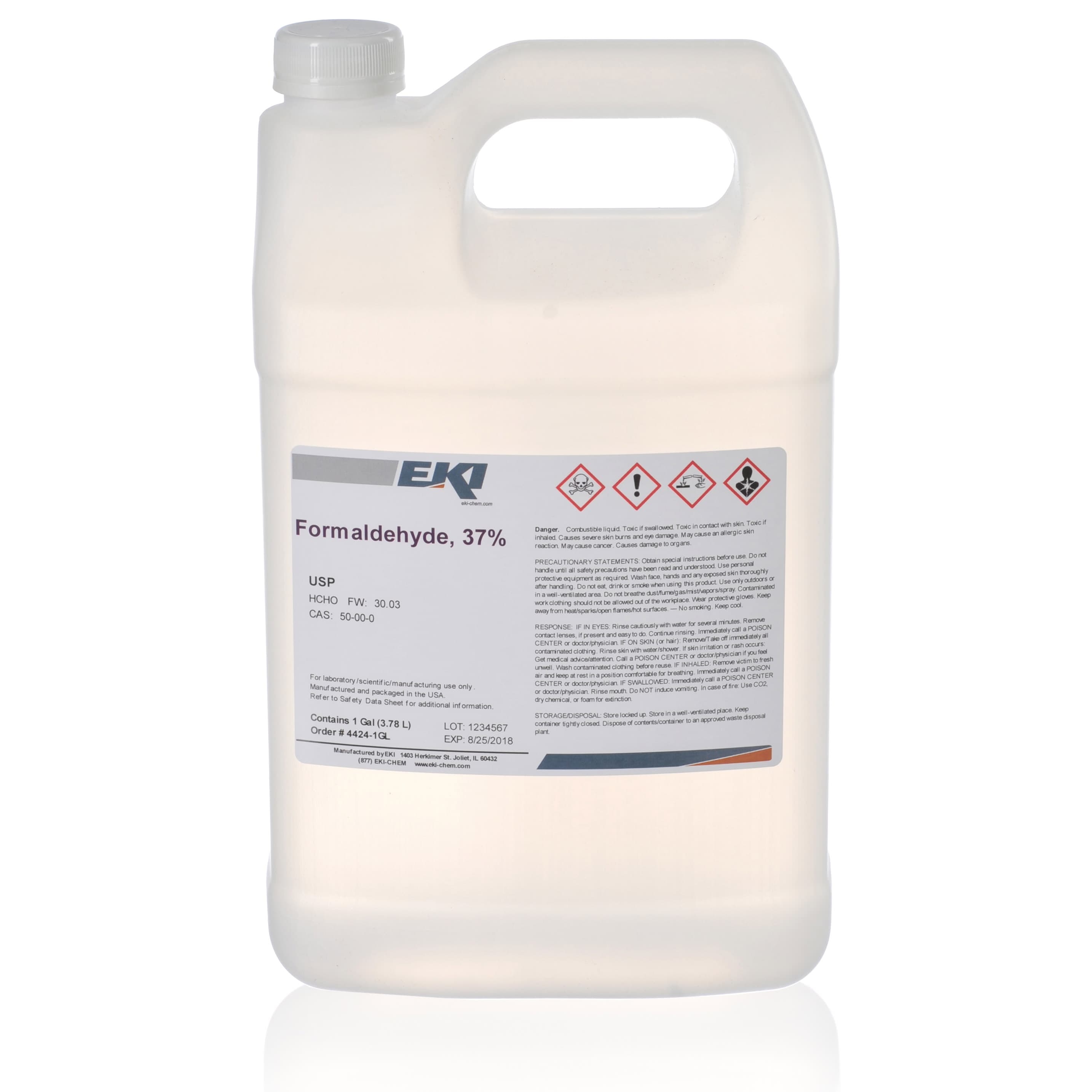 Histology Reagent Formaldehyde USP Grade 37%, 1 Gallon - Image 1