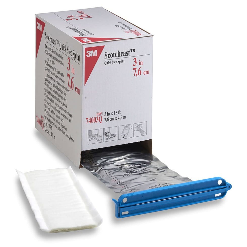 3M Scotchcast Quick Step Double Sided Felt Roll Splint, White - Image 2