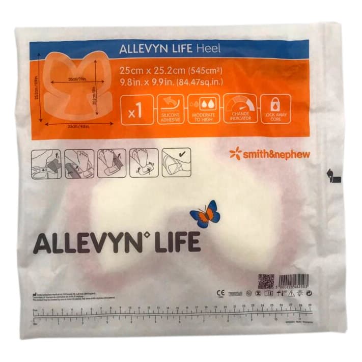 Allevyn Life Heel Foam Dressing, 9-4/5 x 9-9/10 Inch - Each - Image 1