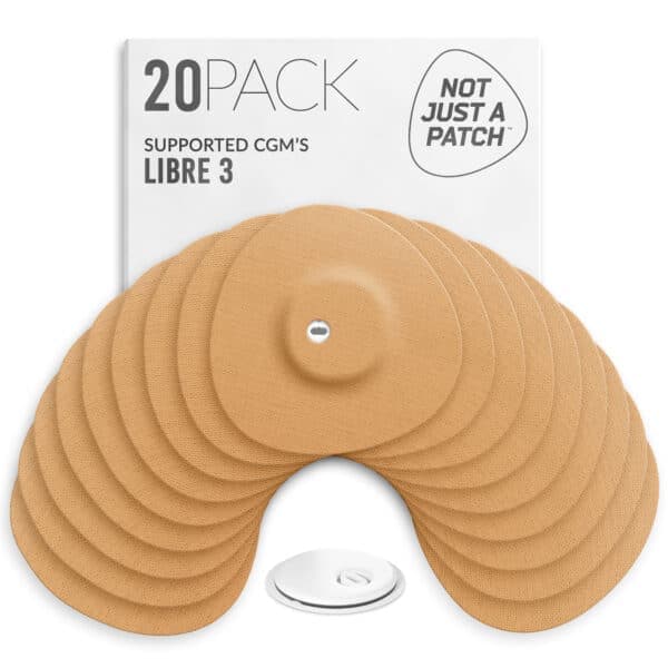 Not Just A Patch Original Patches for Freestyle Libre 3, Beige - Pack of 20 - Image 1