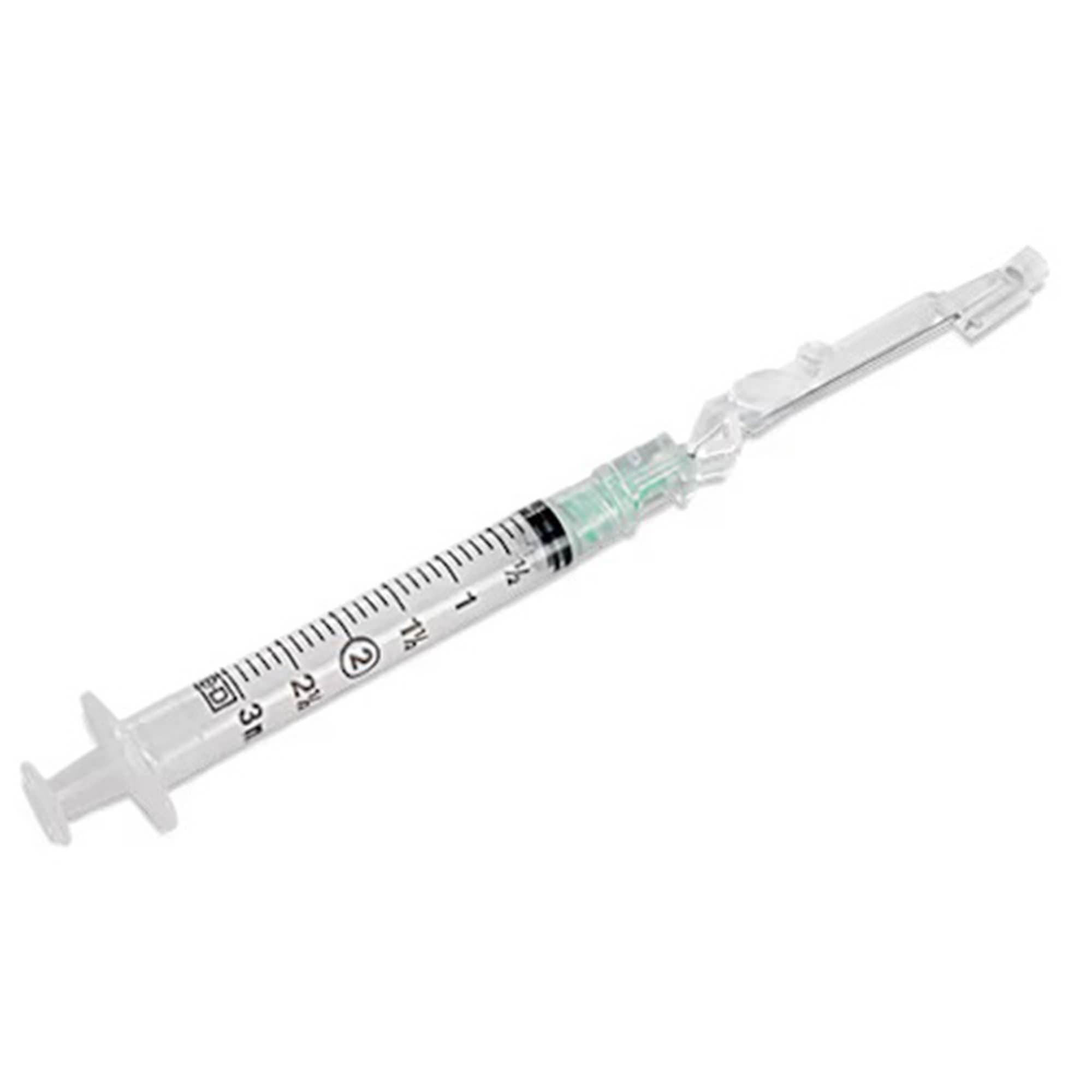 BD SafetyGlide Safety Hypodermic Syringe with Needle, 21 Gauge, 1-1/2 inch length - Each - Image 1