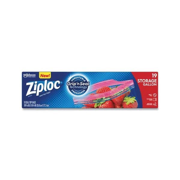 Ziploc Reclosable Bag, Clear, 9.6 x 12.1 Inch - Case of 228 - Image 1