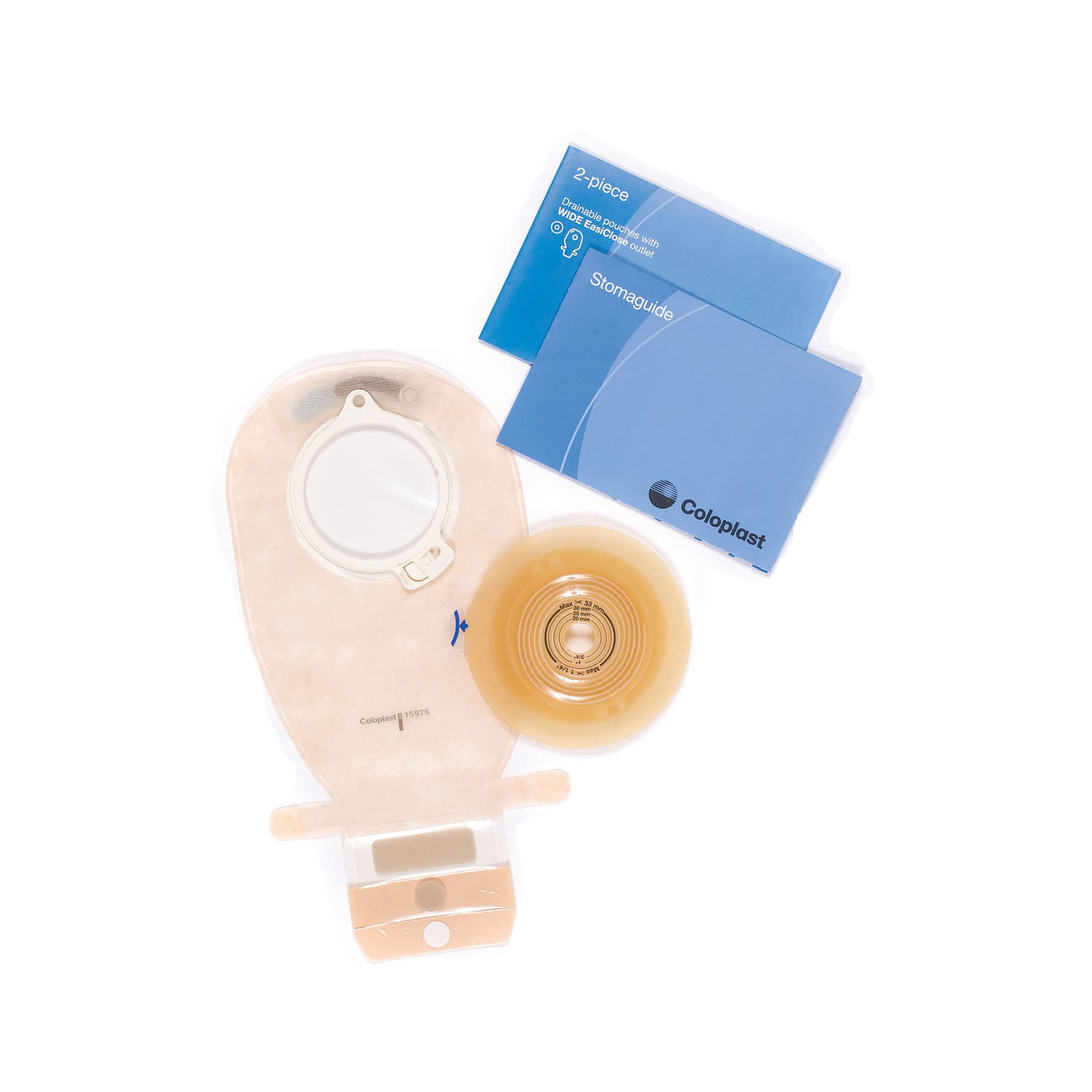 Assura Standard Wear Drainable Pouch and Barrier Kit, 3/8 to 2-1/4 Inch - Box of 5 - Image 1