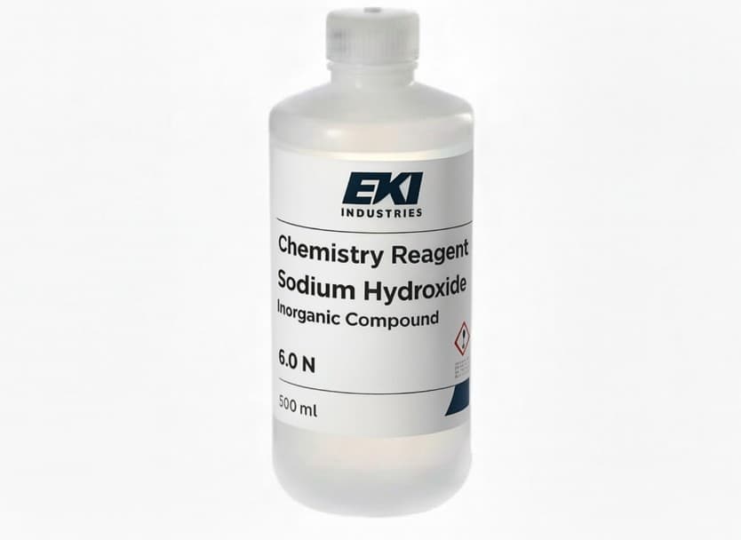 Chemistry Reagent Sodium Hydroxide Inorganic Compound 6.0 N, 500 ml - Each - Image 1